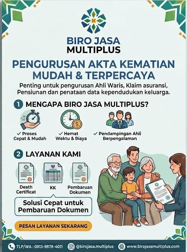 Jasa Pembuatan Akta Kematian Online Jabodetabek