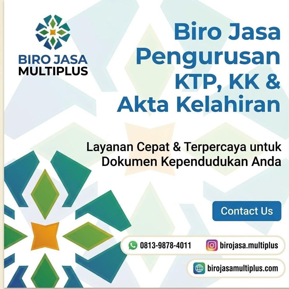 Biro Jasa KTP, KK & Akta Kelahiran Kota Tangerang